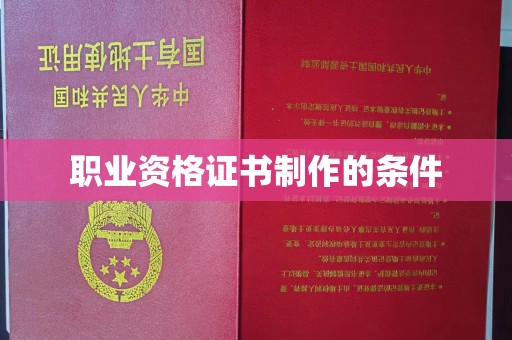辽阳职业资格证书制作的条件